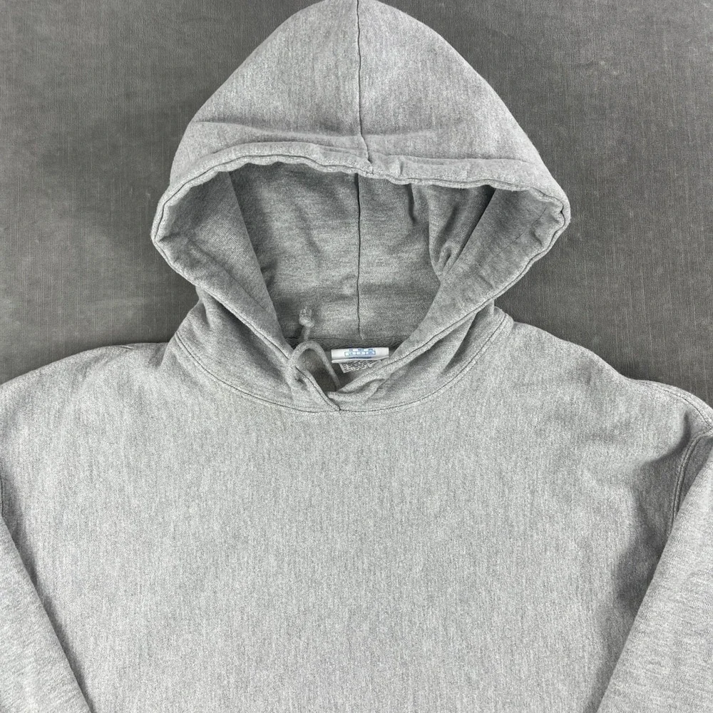 Champion Mens Large Gray Reverse Weave Hoodie Fleece Pullover Sweatshirt